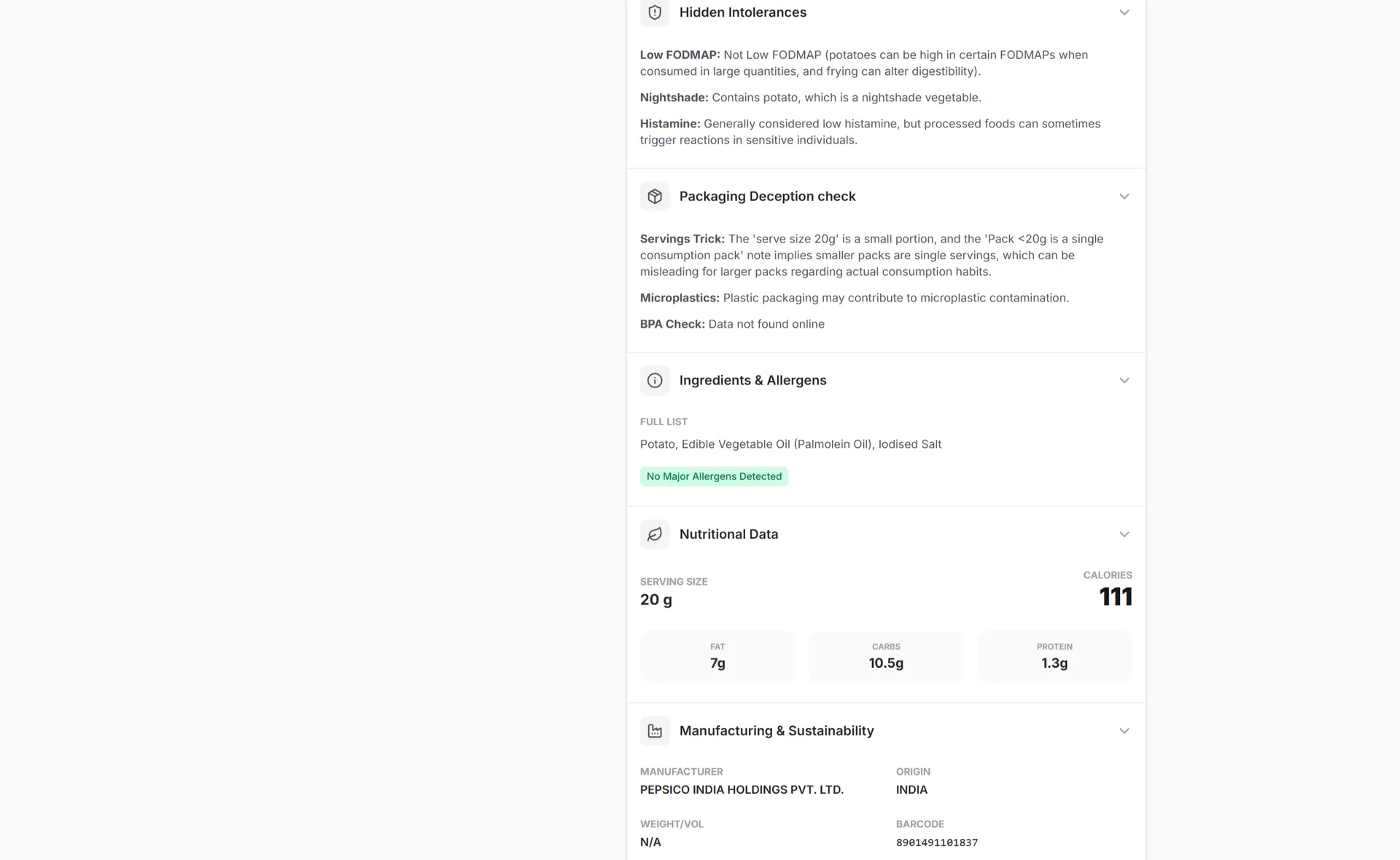 Product Analyzer screenshot 9